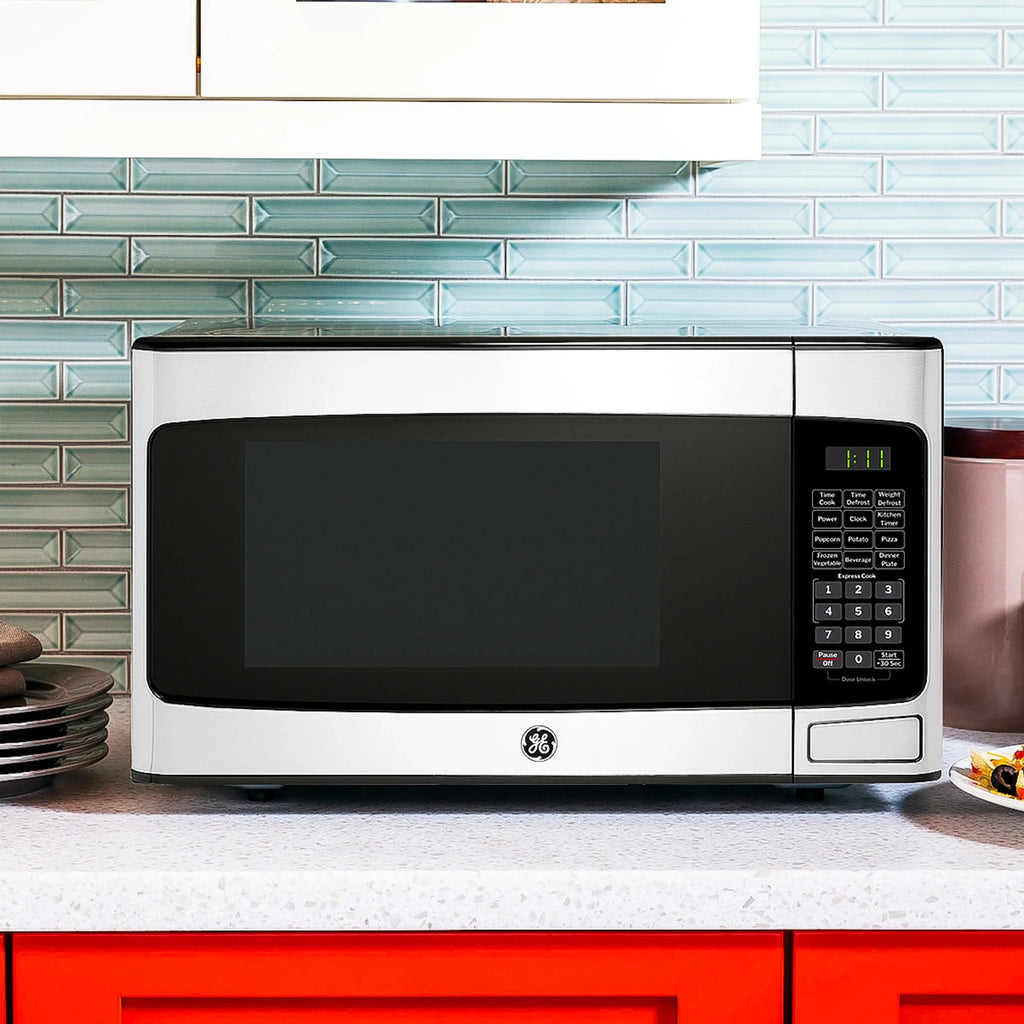 GE 1.1 Cu Ft Countertop Microwave Oven, 950W, Stainless Steel, One-Touch Cooking, Turntable, Auto Defrost, Child Lock, Model GCST11N1WSS - image 11