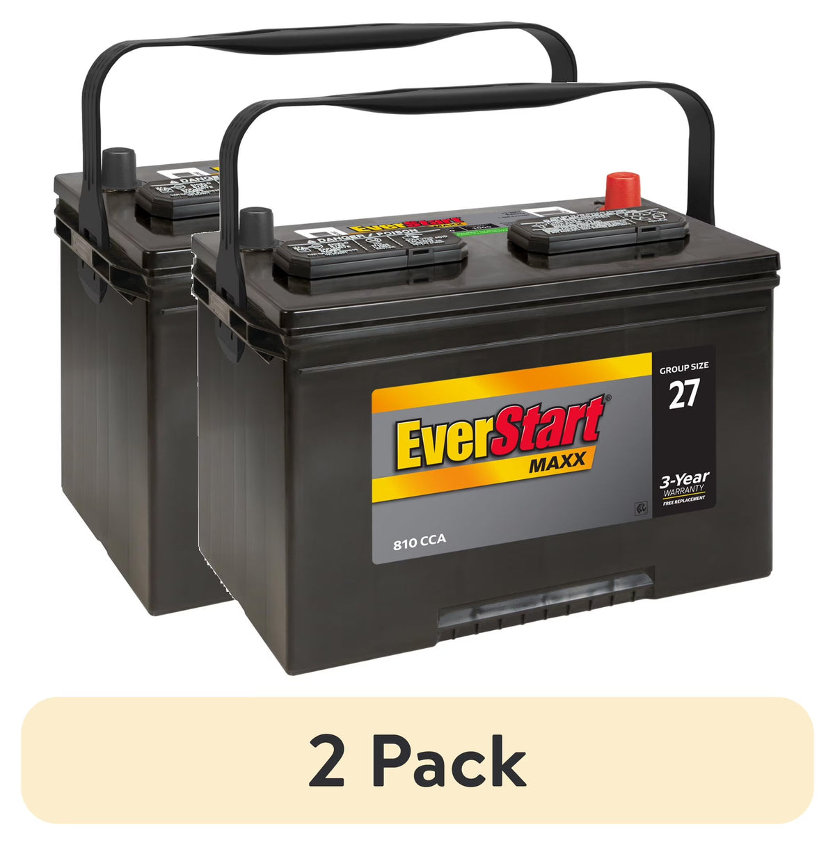 EverStart Maxx Lead Acid Automotive Battery, Group Size 27 12 Volt, 810 CCA 160RC - image 4