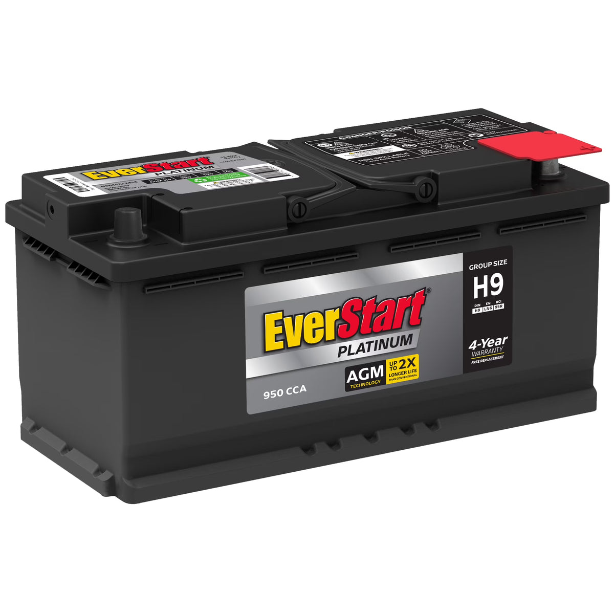 EverStart Platinum BOXED AGM Battery, Group Size H9 12 Volt, 950 CCA 105RC - image 1