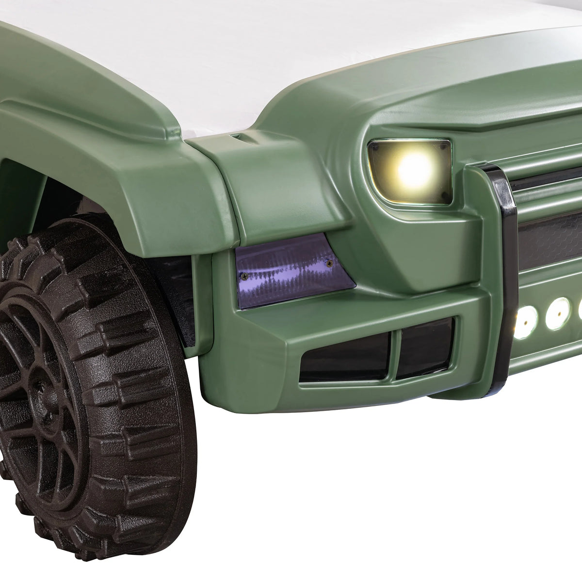 Furniture of America Terra Kids Plastic Twin SUV Bed with LED and Sound, Black - image 41
