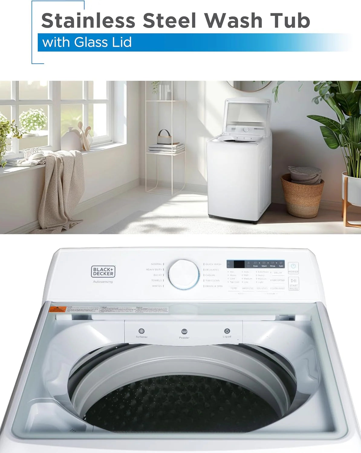 BLACK+DECKER 0.9 Cu. Ft. Portable Washing Machine - 5 Wash Cycles - image 21