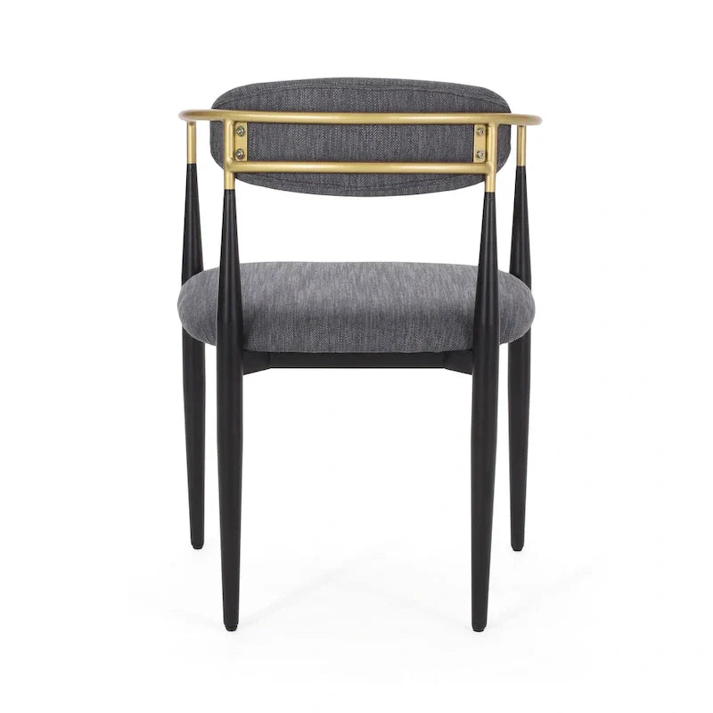Biscay Set of 2 Fabric Upholstered Iron Dining Chairs by GDFStudio - image 9
