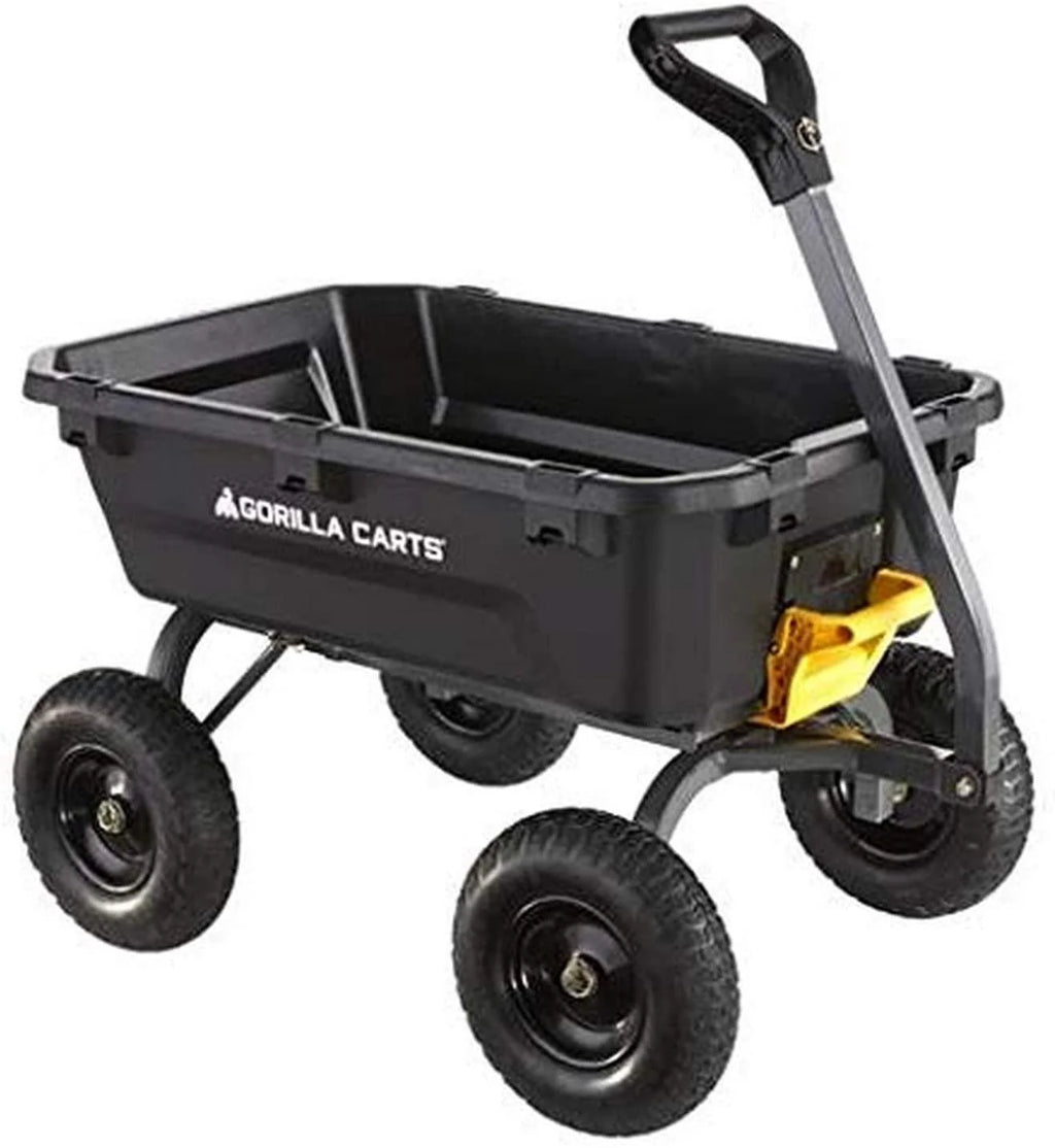 Gorilla Carts 7GCG-NF 7 Cu. Ft. Heavy-Duty Poly Garden Dump Cart with No-Flat Tires Black ( Exclusive) - image 1