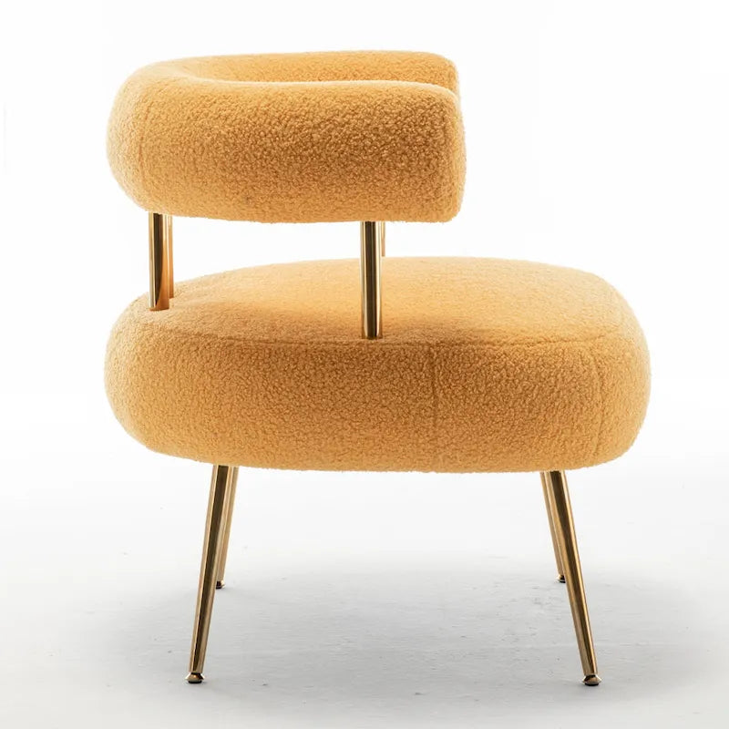 SEYNAR Contemporary Glam Upholstered Open-Back Accent Chair with Gold Legs - image 39