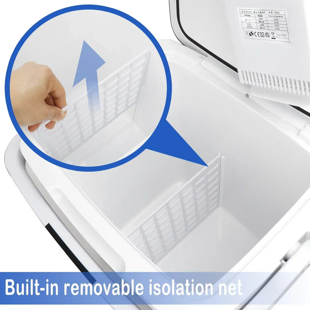Newest Portable Iceless Thermoelectric Cooler Warmer Low Noise Car Electric Refrigerator Mini Fridge for Car Travel Trip Cami