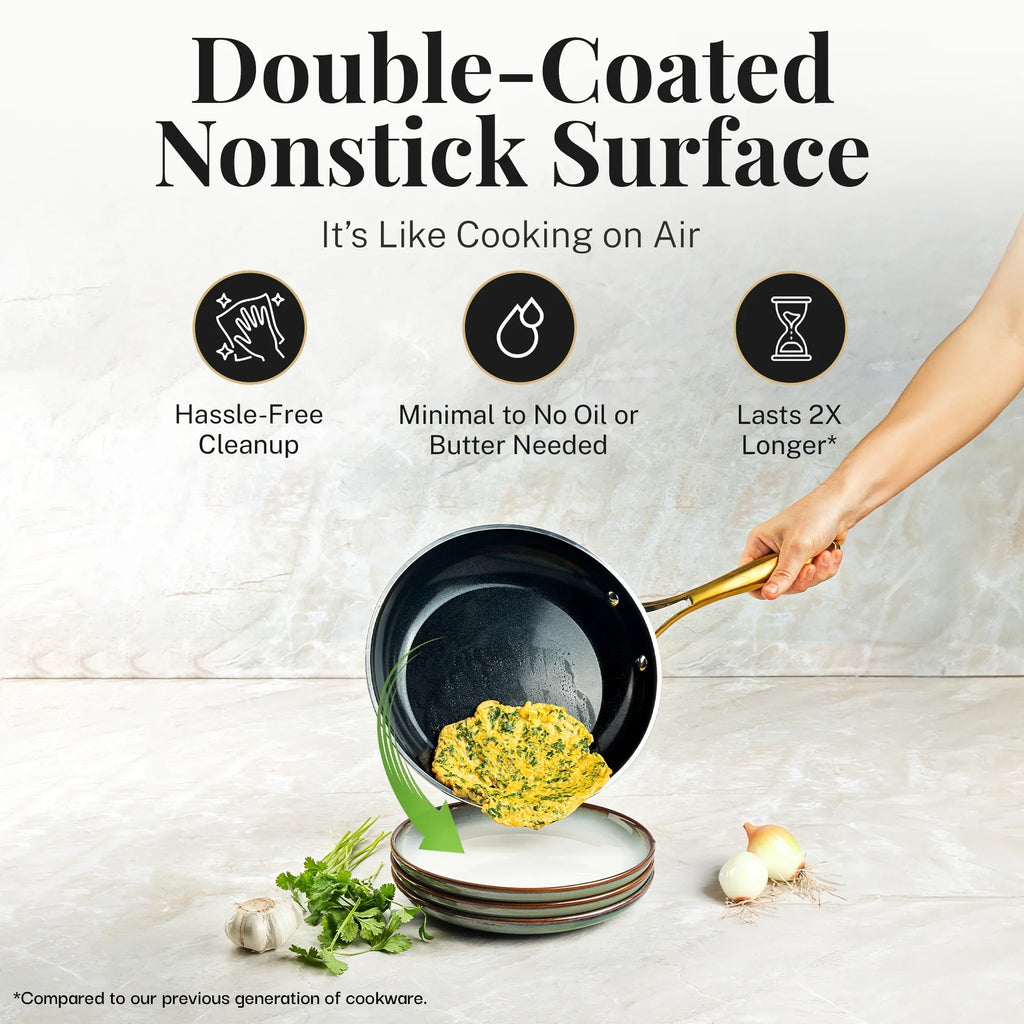 Gotham Steel 15 Pc Ceramic Cookware Set Nonstick, Ceramic Pots and Pans Set Non Stick with Steamer & Cooking Utensils, Non Toxic, Premium Stay Cool Handles, Oven & Dishwasher Safe, Blue - image 11
