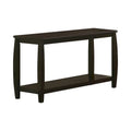 Modern Solid Wood Sofa Table with Subtle Curved Design in Dark Brown - image 1