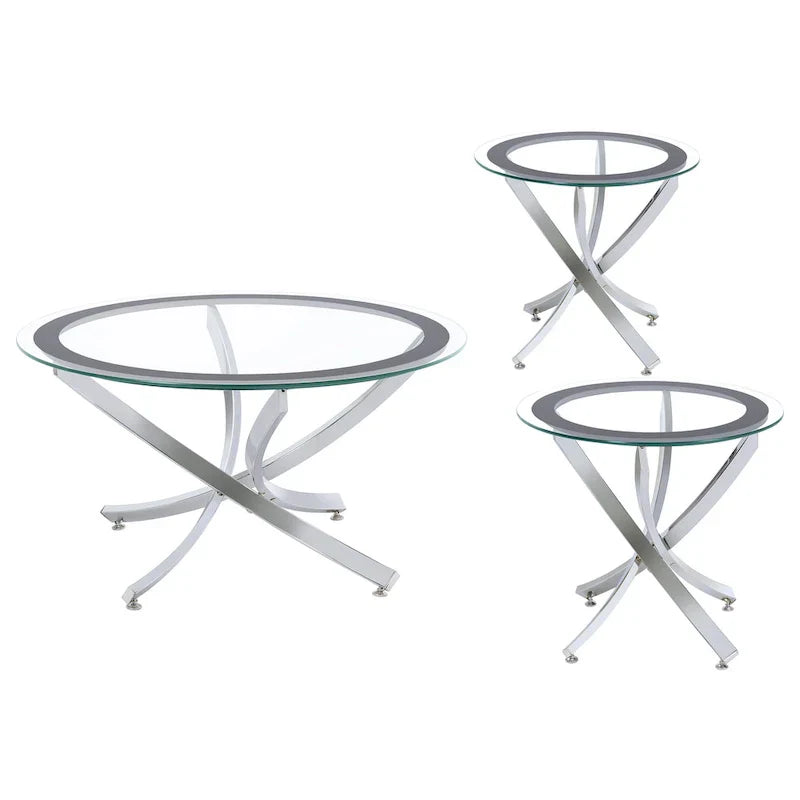 Brooke Round Glass-Top Coffee Table Collection - image 1