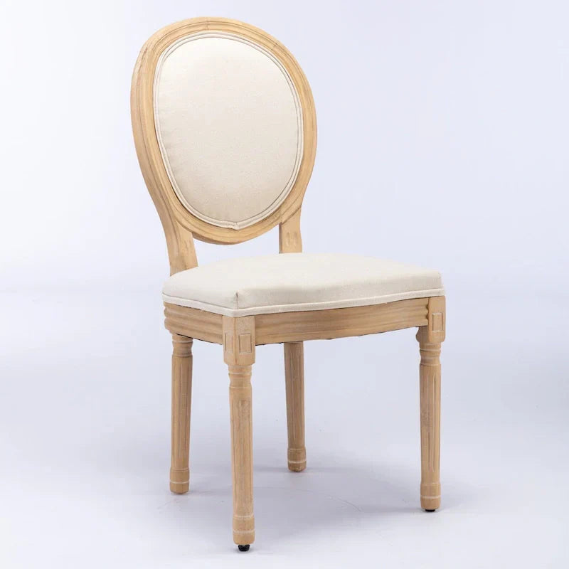 Set of 2 French Oval Back Dining Chairs - Elegant Retro Design with Solid Wood Frame - image 22