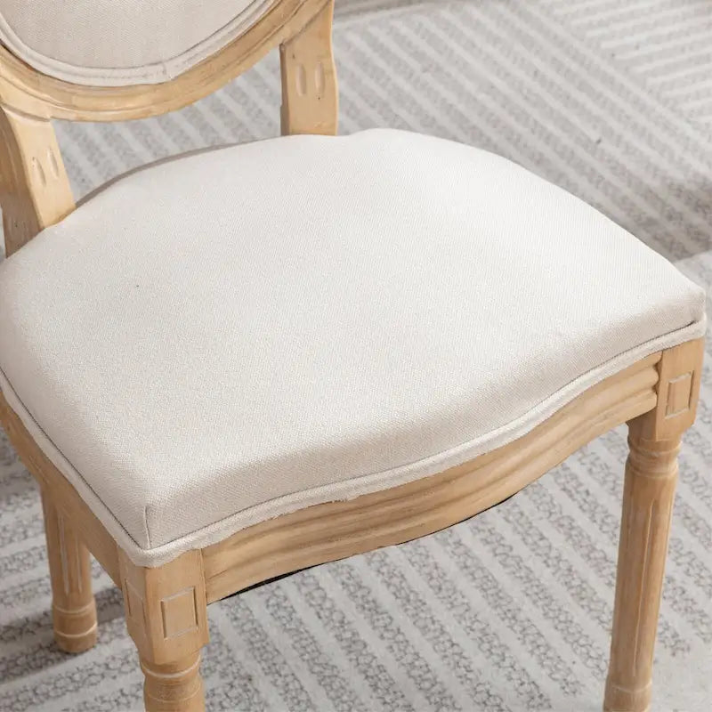 Set of 2 French Oval Back Dining Chairs - Elegant Retro Design with Solid Wood Frame - image 27