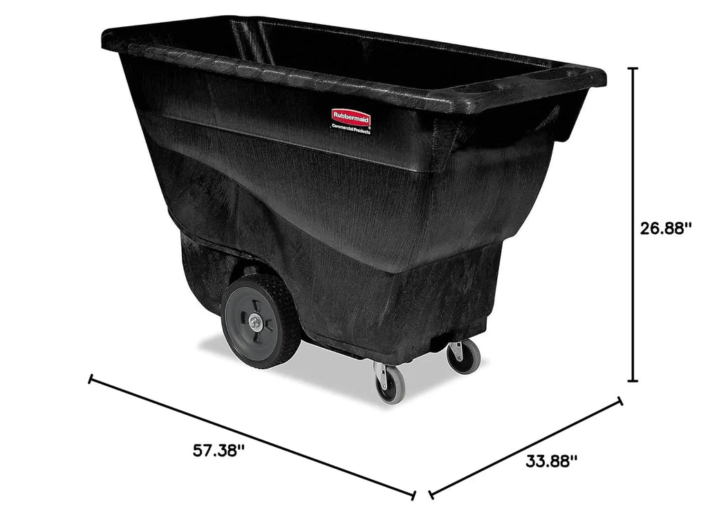 Rubbermaid Tilt Dump Truck, 450lb Capacity, 1/2 Cubic Yard, Black - image 3