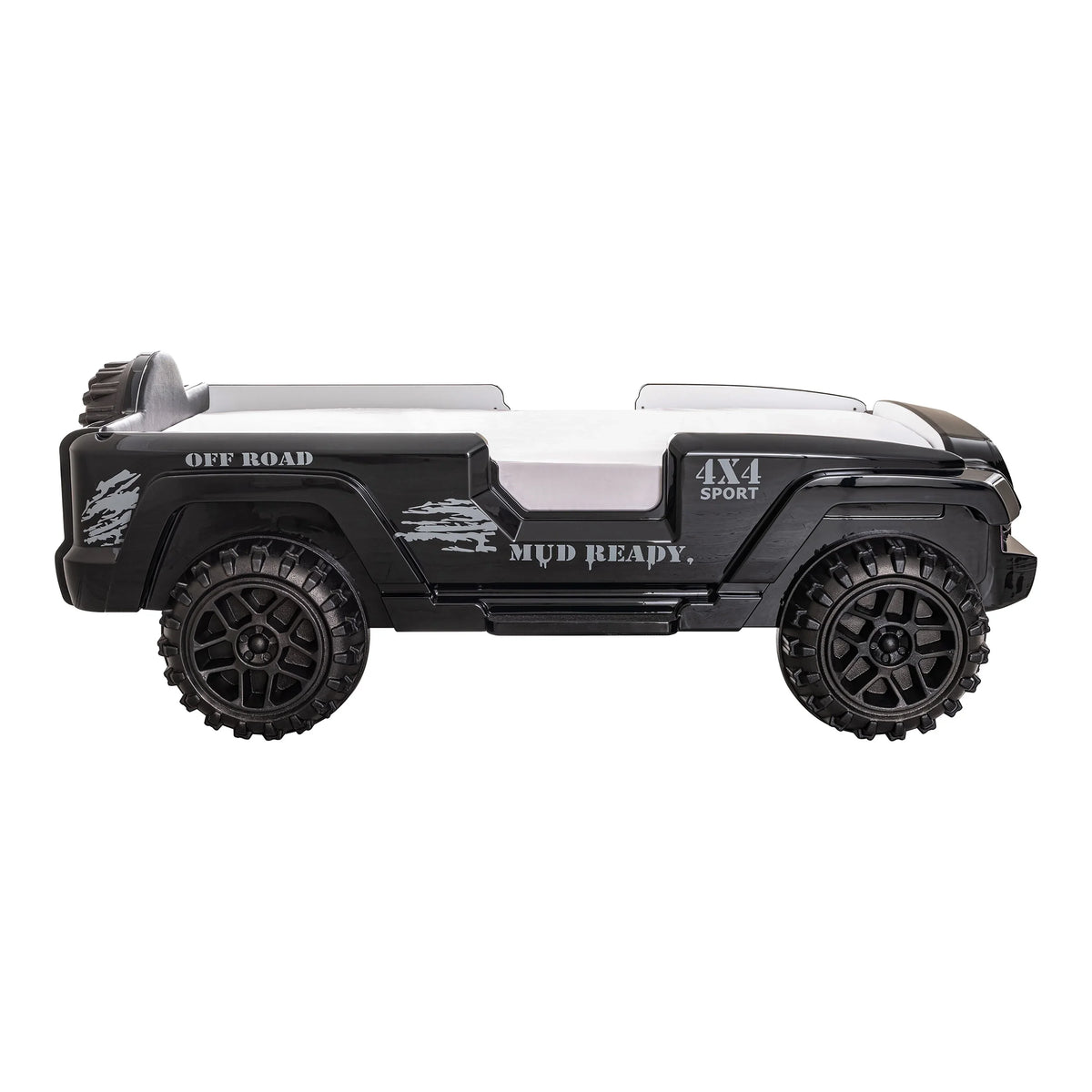 Furniture of America Terra Kids Plastic Twin SUV Bed with LED and Sound, Black - image 9