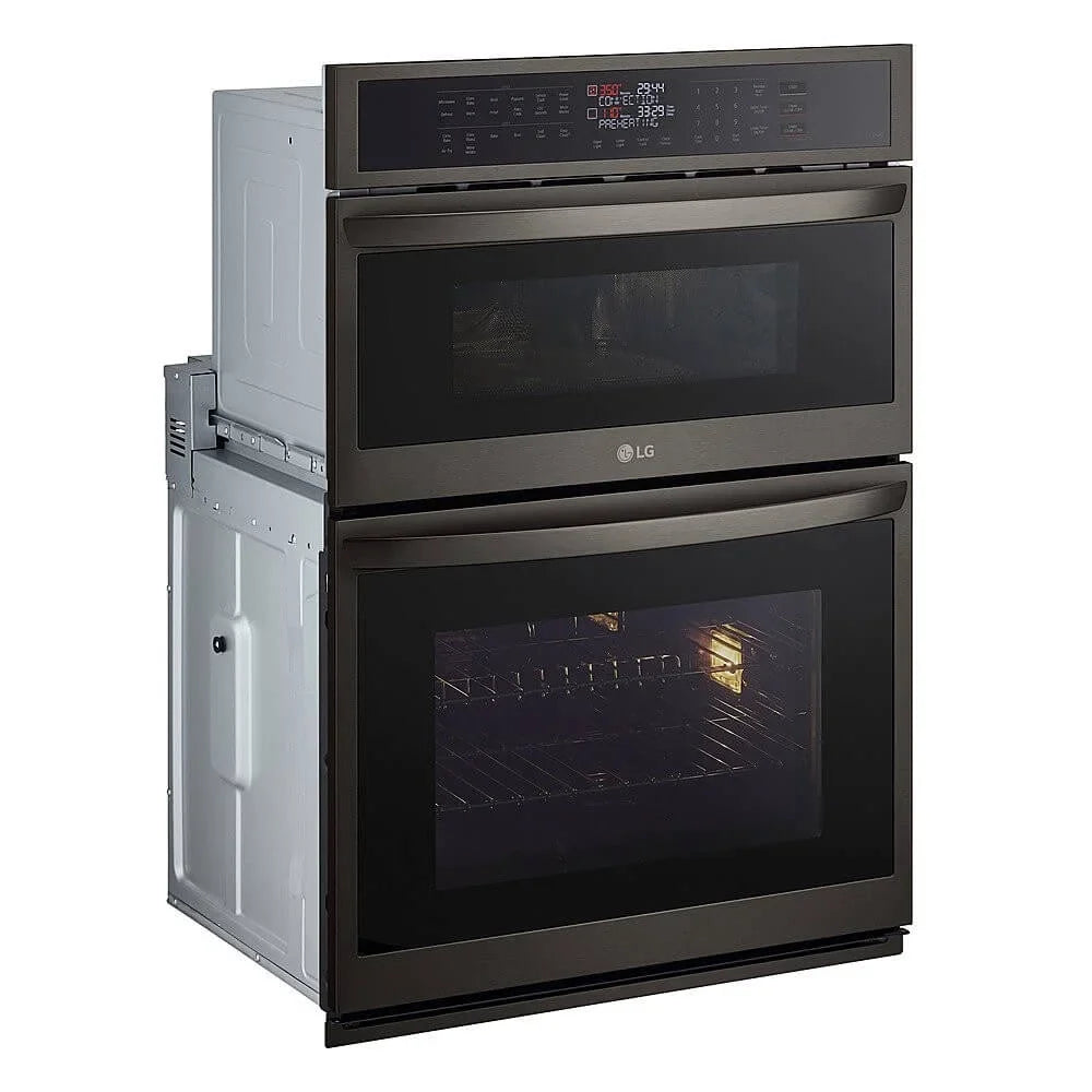 LG WCEP6423D 30 inch Black Stainless Steel Electric Wall Oven and Microwave Combination - image 2