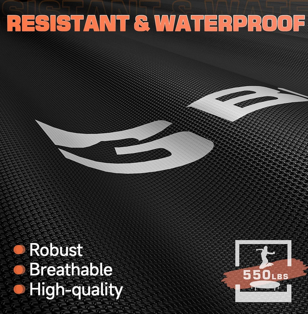 BCAN 450/550 LBS Foldable Mini Trampoline, 40"/48" Fitness Trampoline with Bungees, U Shape Adjustable Foam Handle, Stable & Quiet Exercise Rebounder for Adults Indoor/Outdoor Workout - image 16