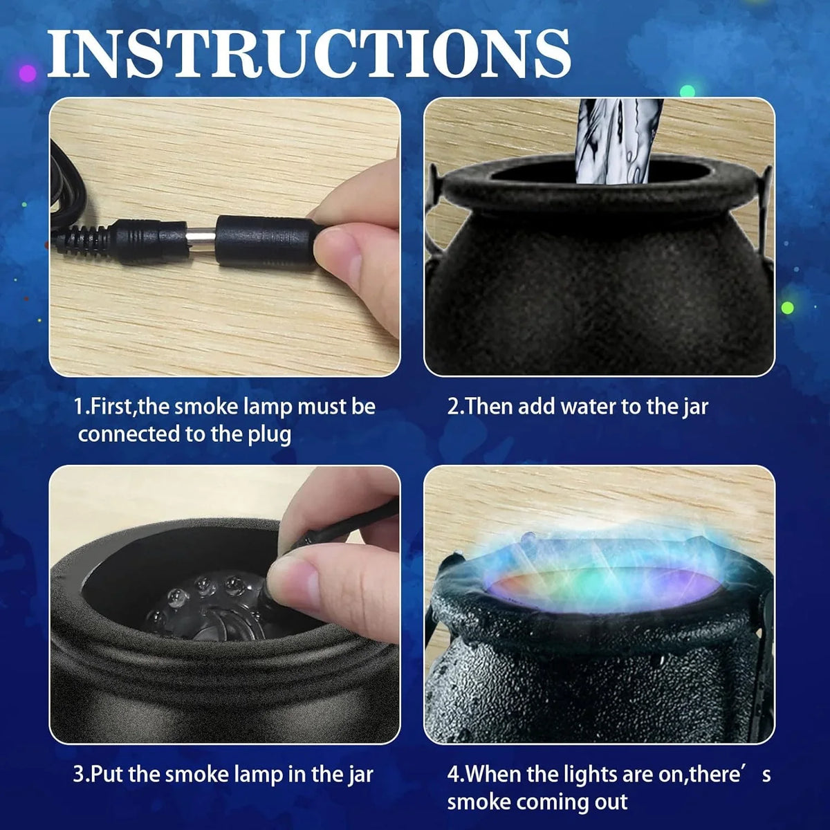 Halloween Smoke Machine - LED Light Color Changing