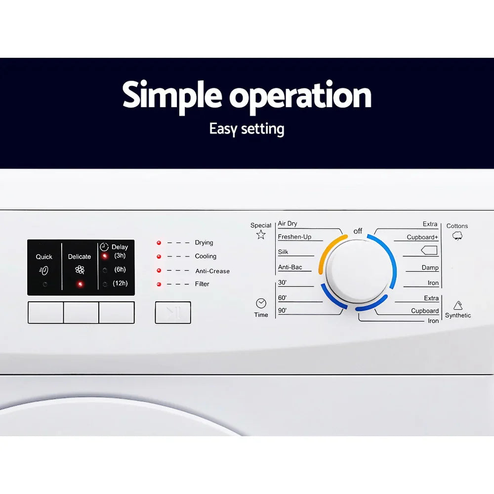 Devanti 7kg Vented Tumble Dryer - White - image 4
