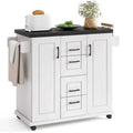 Costway Mobile Rolling Kitchen Island Cart with Wheels - Versatile Serving Utility - Learn More - image 1