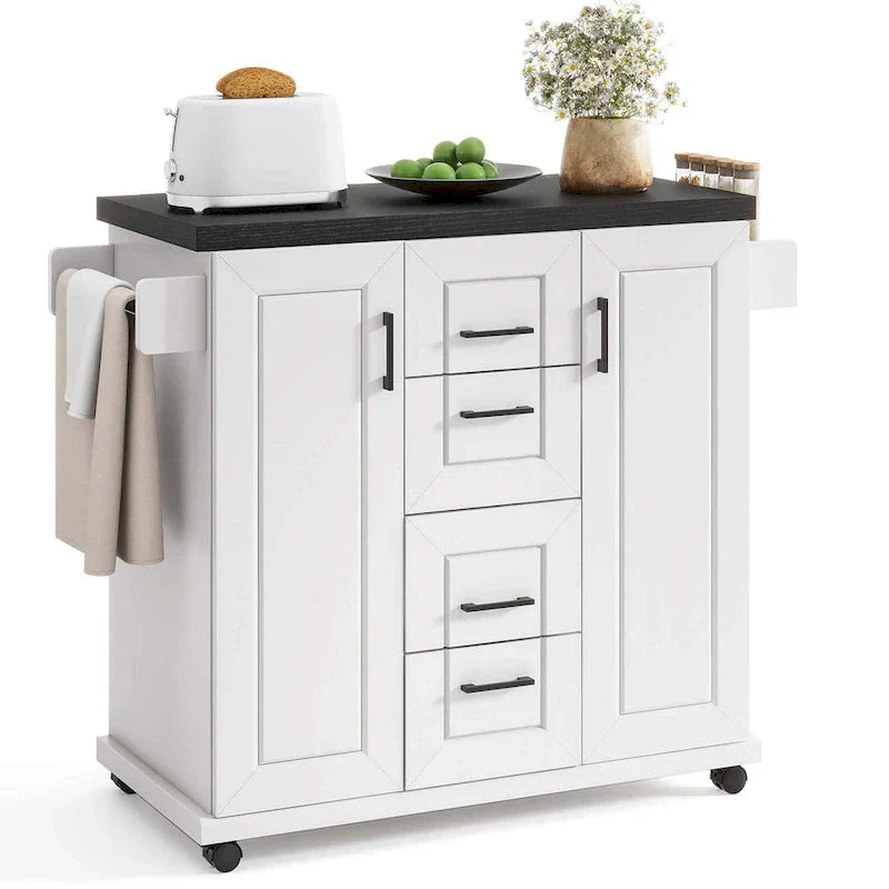 Costway Mobile Rolling Kitchen Island Cart with Wheels - Versatile Serving Utility - Learn More - image 1