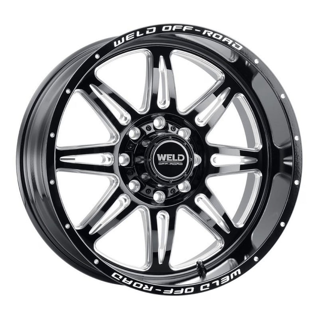 22x12 WELD Off - Road W132 Cheyenne Gloss Black Milled Wheel 8x6.5 ( - 44mm) - image 1