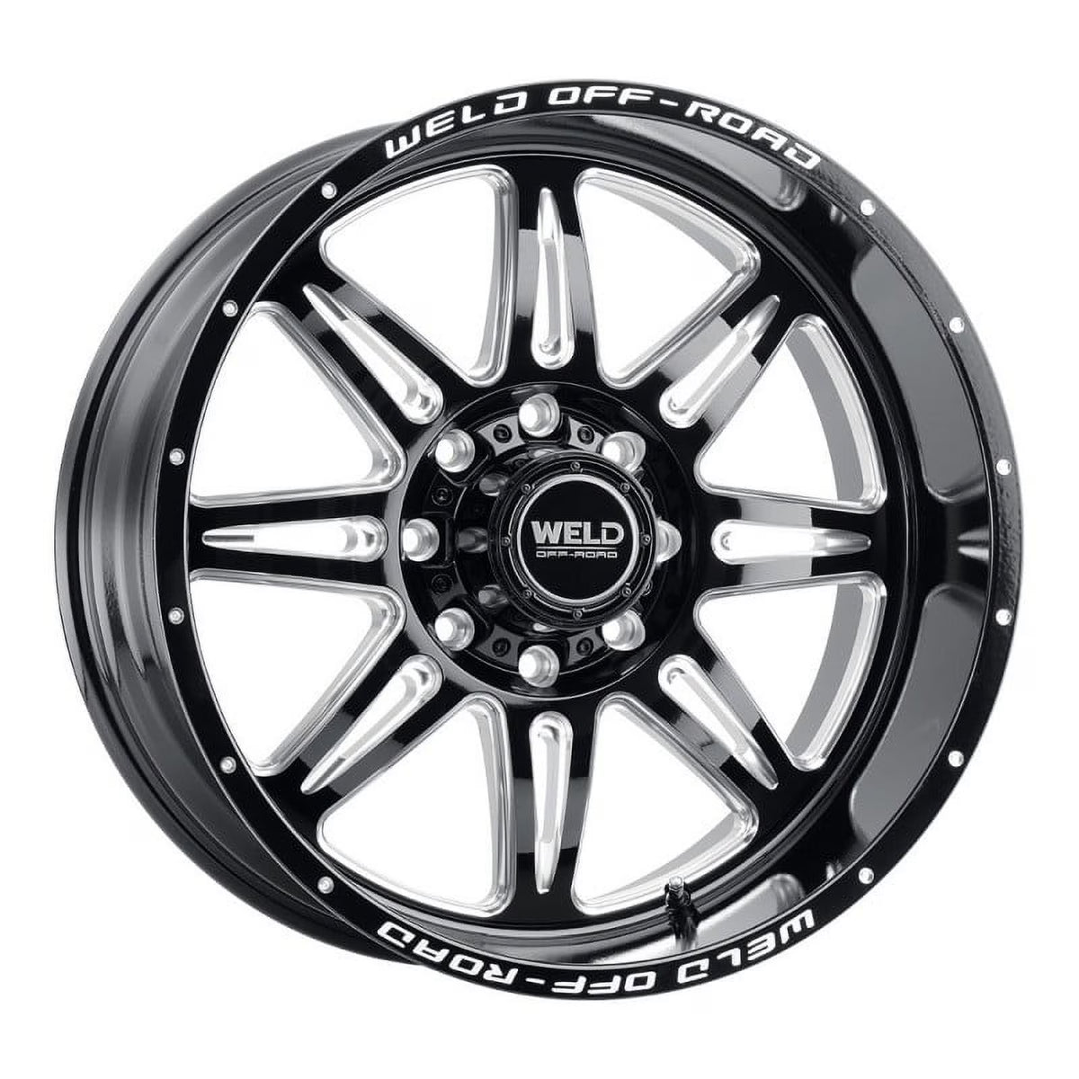 22x12 WELD Off - Road W132 Cheyenne Gloss Black Milled Wheel 8x6.5 ( - 44mm) - image 1