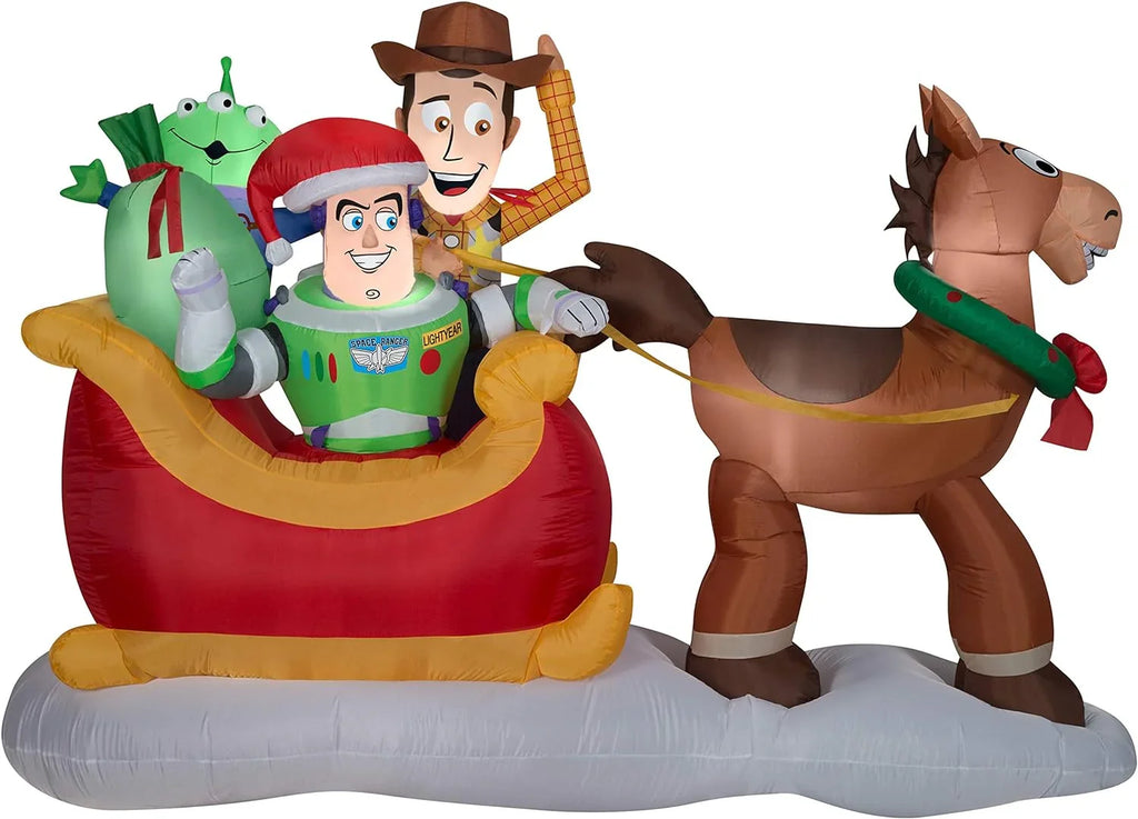 Inflatable Toy Story with Sleigh Disney Christmas Inflatable Scene