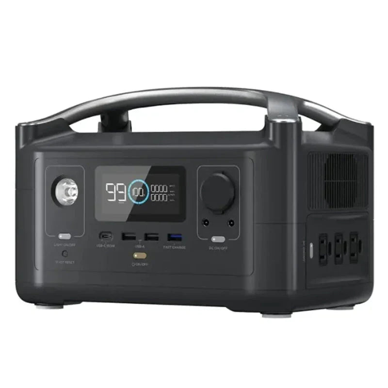 288Wh Portable Power Station 3 x 600W AC Outlets & LED Flashlight