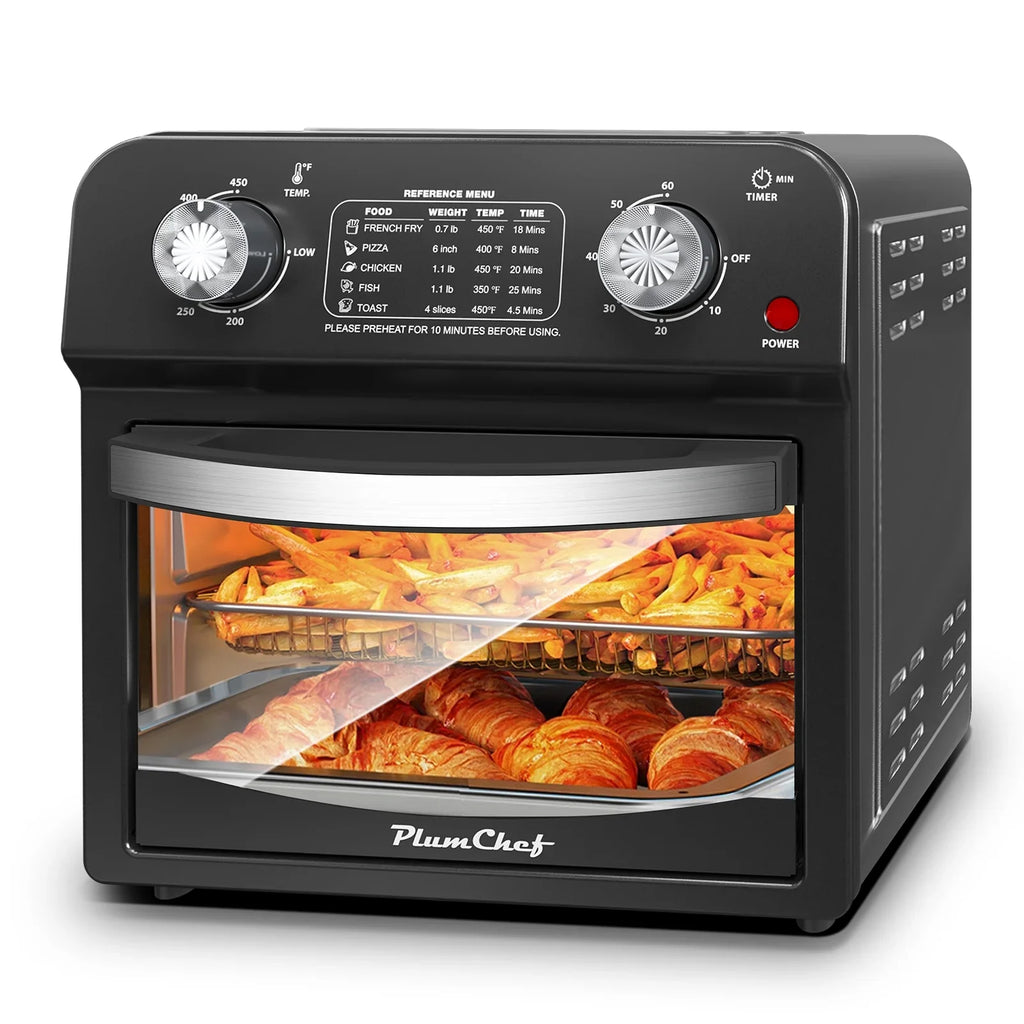 PlumChef 13 Quart 4 Slices Air Fryer Convection Toaster Oven, 1500W, 7 in 1 Multifunction with Roast, Bake, Grill, Broil, Toast, Dehydrate, Defrost - image 14