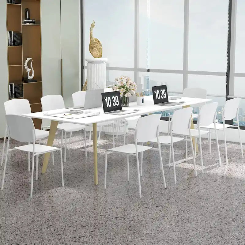Set of 4 Stackable Dining Chairs with Ergonomic Backrest and Spacious Seat by Gymax - image 17