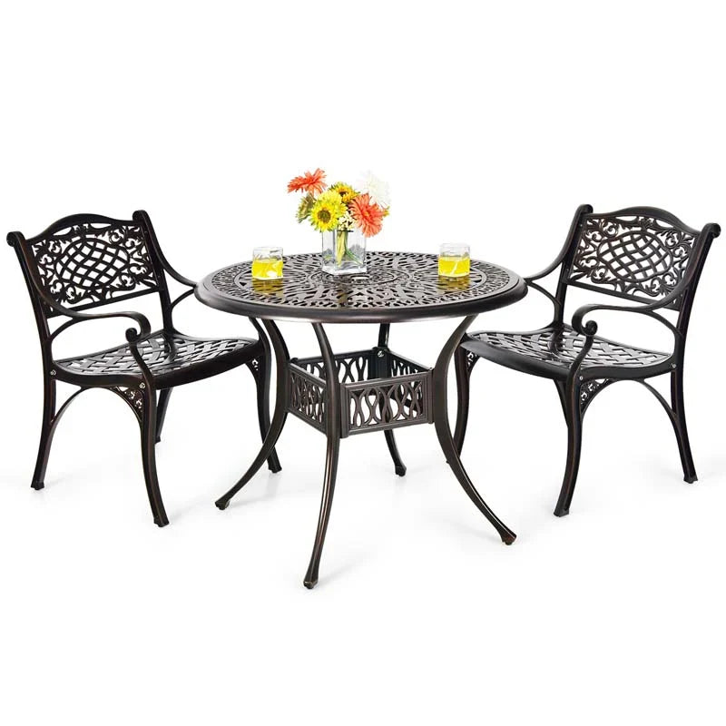24Pcs All Weather Cast Aluminum Chairs With Armrests Amp Curved Seats Outdoor Dining Chairs Patio Bistro Armchairs - Comforta