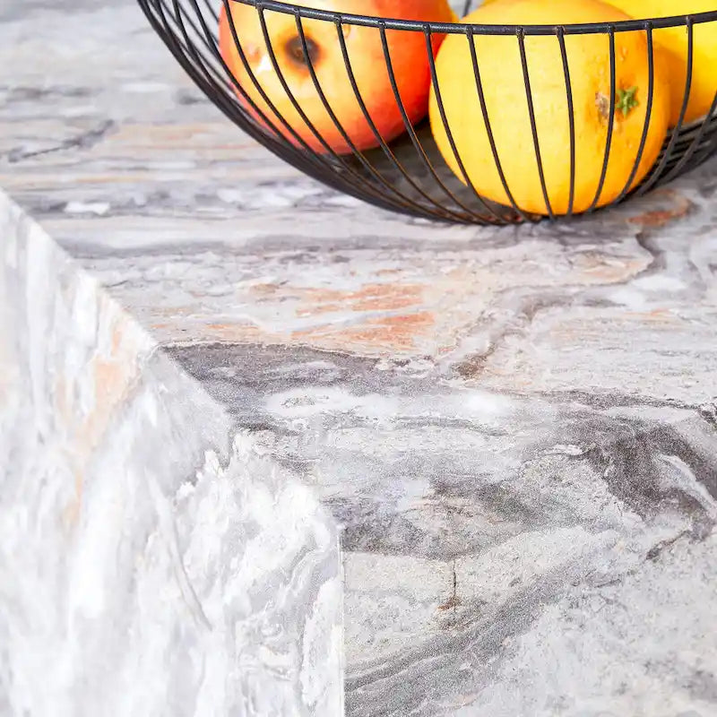 Contemporary Rectangular Coffee Table with Sturdy Base and Imitation Marble Finish for Living Room - image 23