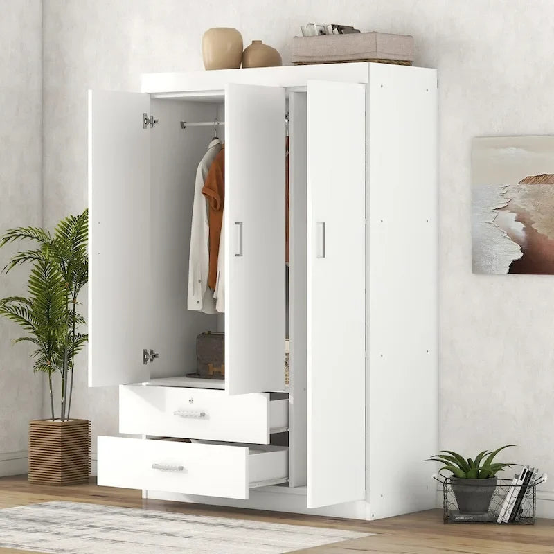3-Door Wardrobe with 2 Drawers - image 6