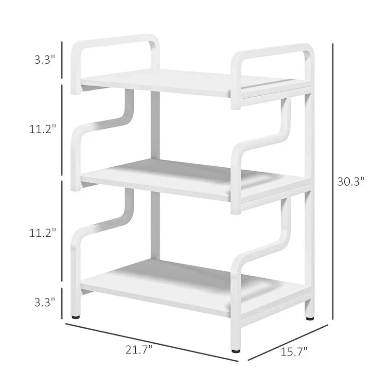 HOMCOM Industrial 3-Tier Printer Stand with Storage - Versatile Metal Rack for Home Office - image 8