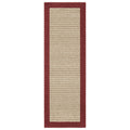 Mainstays Faux Sisal Runner Rug 24"x72" Cranberry - image 1