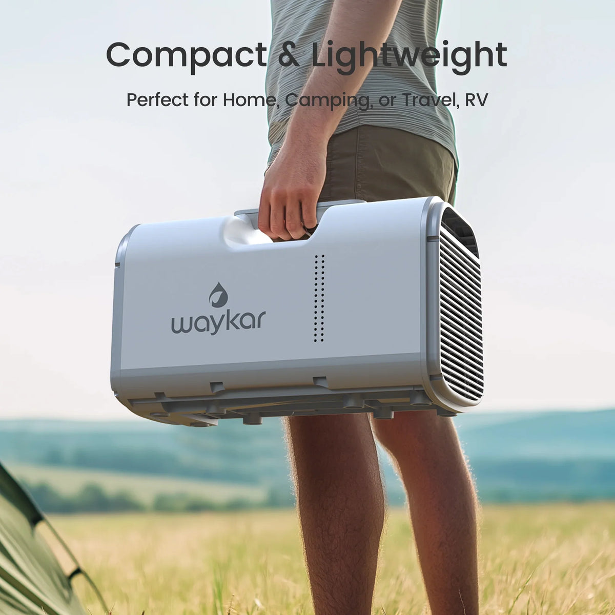 Waykar 4500BTU Portable Air Conditioner for Tent, Camping, RV, 130 Sq. Ft., Low Noise, Remote Control - image 2