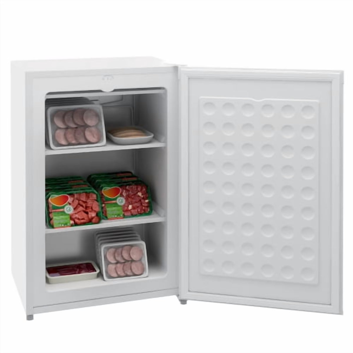 HOMCOM Upright Freezer, 3.0 Cubic Feet Compact Mini Freezer with Reversible Single Door and Adjustable Thermostat, Small freezer for Home, Dorm, Apartment, Home Office, White - image 1