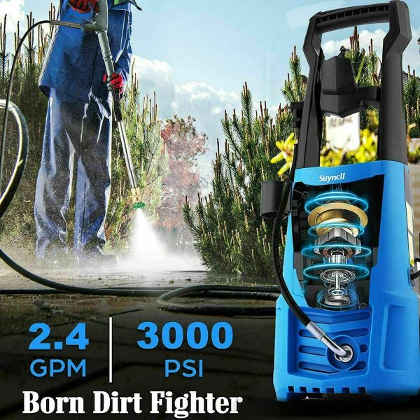 Electric Pressure Washer 3000PSI, 2.4GPM High Power Washer Cleaner NEW