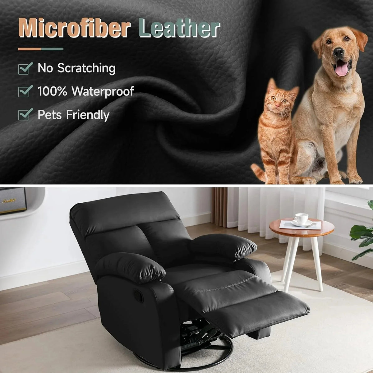 Small Swivel Rocker Recliner Chair for Compact Spaces - image 33