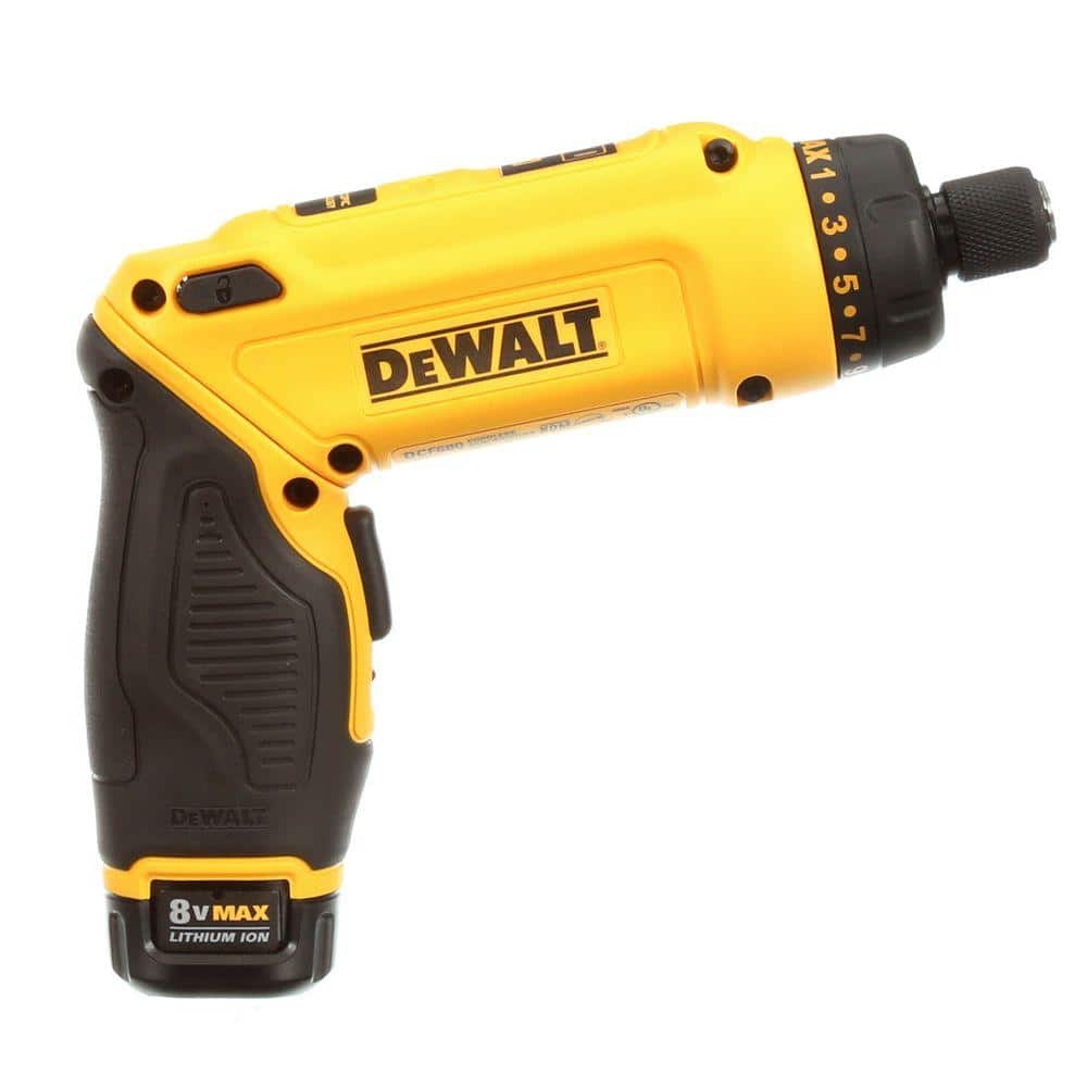 8V MAX Cordless Gyroscopic Screwdriver with Adjustable Handle. (2) 1.0Ah Batteries. Charger. and Bag DCF680N2 - image 6