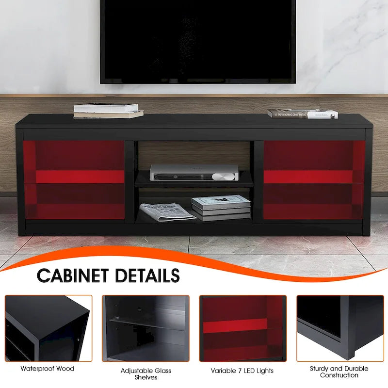 66-Inch Contemporary RGB LED TV Stand Console for TVs Up to 75 Inches - image 27