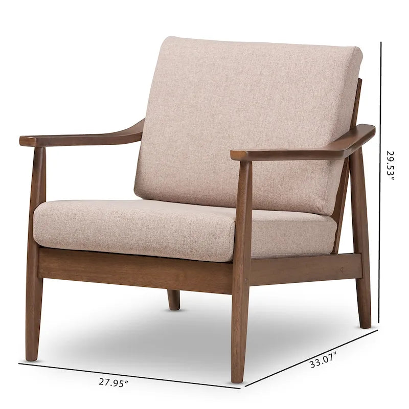 Baxton Studio Mid-Century Modern Lounge Chair - image 21