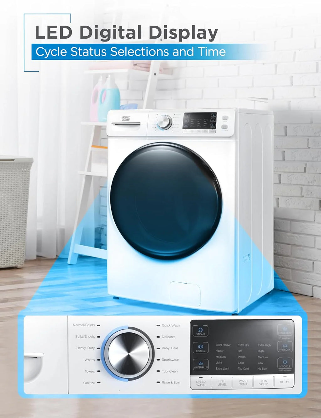 BLACK+DECKER 0.9 Cu. Ft. Portable Washing Machine - 5 Wash Cycles - image 14