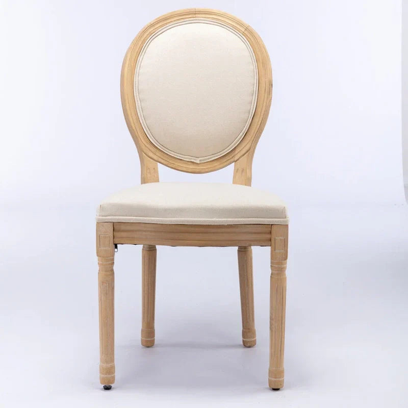 Set of 2 French Oval Back Dining Chairs - Elegant Retro Design with Solid Wood Frame - image 21