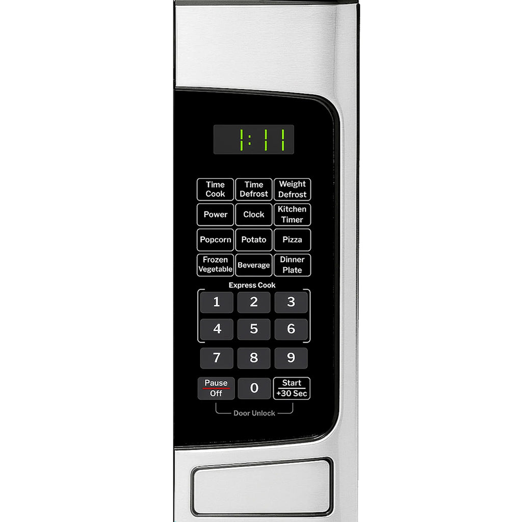 GE 1.1 Cu Ft Countertop Microwave Oven, 950W, Stainless Steel, One-Touch Cooking, Turntable, Auto Defrost, Child Lock, Model GCST11N1WSS - image 2