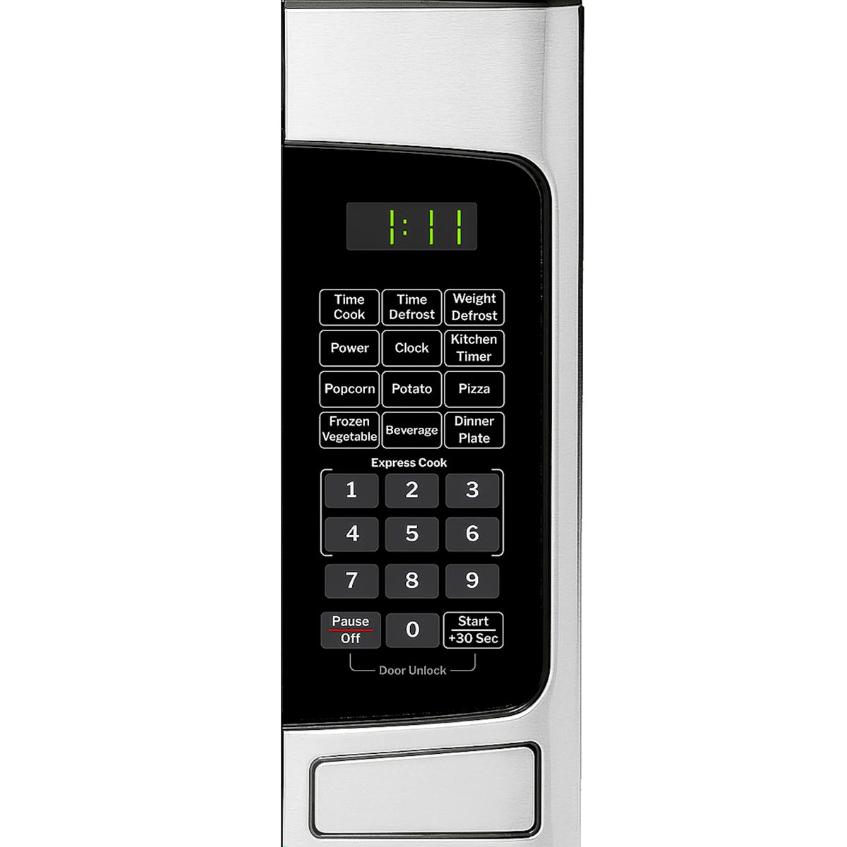 GE 1.1 Cu Ft Countertop Microwave Oven, 950W, Stainless Steel, One-Touch Cooking, Turntable, Auto Defrost, Child Lock, Model GCST11N1WSS - image 2