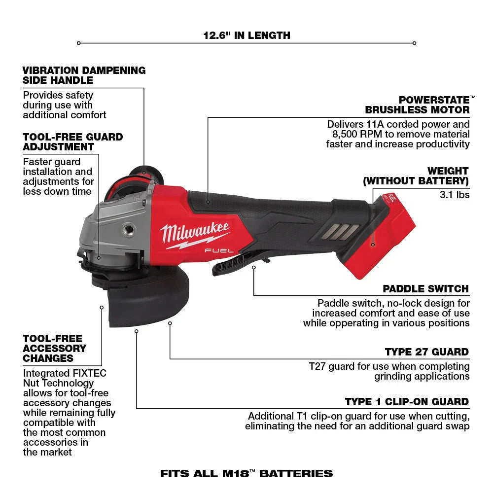 FUEL Lithium-Ion Brushless Cordless 7 Tool Combo Kit 5.0 Ah 18V M18 - image 7