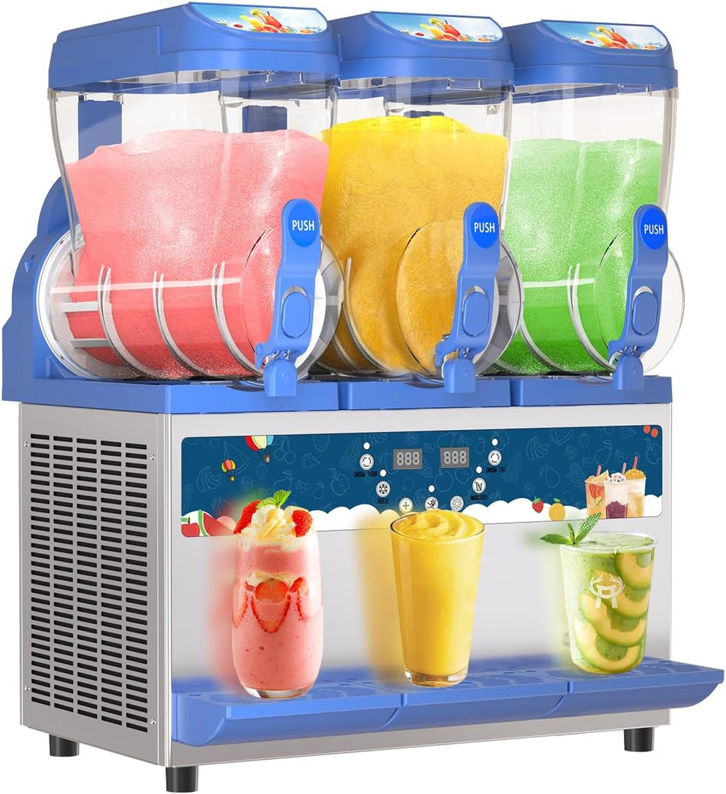 Commercial Slushy Machine - 1000W 30L Tanks Slush Maker Machine 304 Stainless Steel Commercial Margarita Machines Efficient C