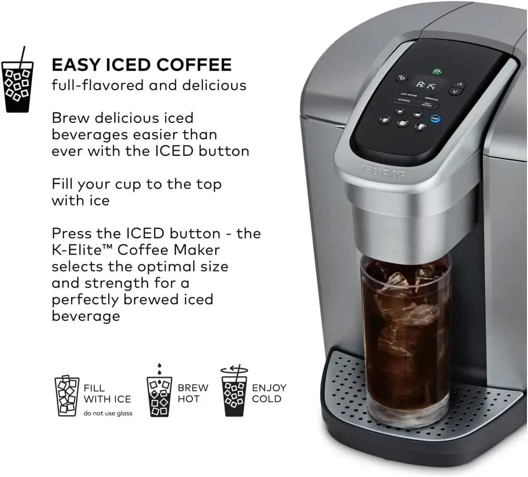 Restored Keurig K-Elite Single-Serve K-Cup Pod Coffee Maker, (Brushed Silver) (Refurbished) - image 6