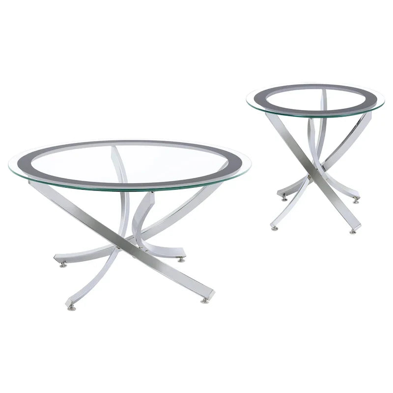 Brooke Round Glass-Top Coffee Table Collection - image 3