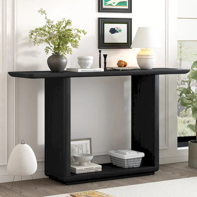 Christopher Knight Home - Mirod Stylish Minimalist Console Table with Curved Corners and U-Base - image 1