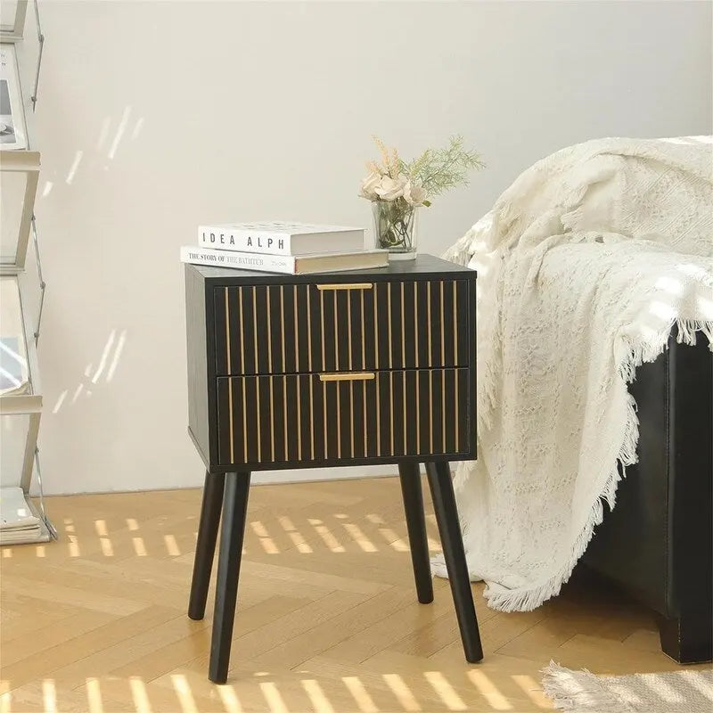 Modern Mid-Century Nightstand with Dual Drawers - image 4